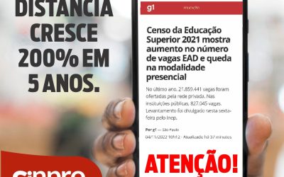 Censo da Educação Superior 2021 mostra aumento no número de vagas EAD e queda no presencial