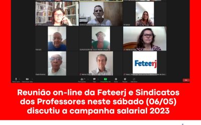 FETEERJ E SINPROS REALIZARAM REUNIÃO NESTE SÁBADO (06) PARA DISCUTIR A CAMPANHA SALARIAL